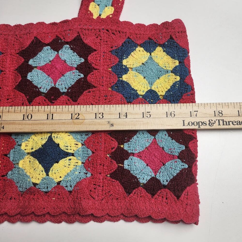 Witty Fox Top Women's S Crocheted Hippie Boho Cropped colorful fun festival 70's - Picture 8 of 10